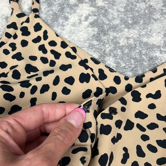 Sanctuary Wrap It Up Dress Leopard Print Mini Summer Party Sz L - Picture 10 of 12